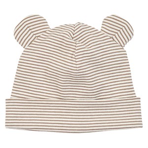 Müsli - Mini Stripe Rib Bear Beanie, Balsam Cream/Walnut/Oat